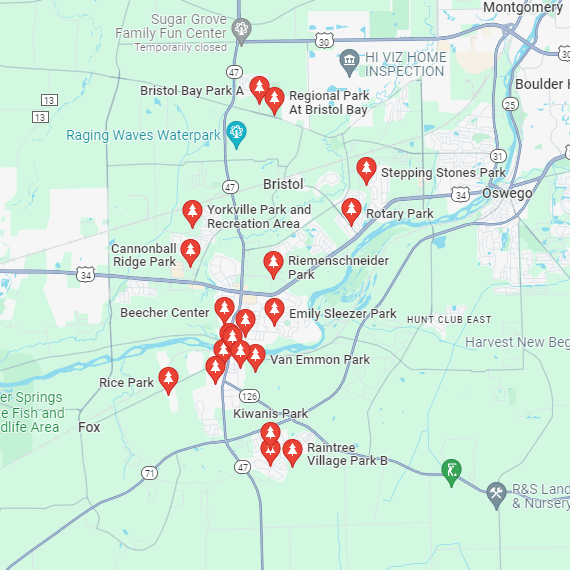 Yorkville Illinois Park Map